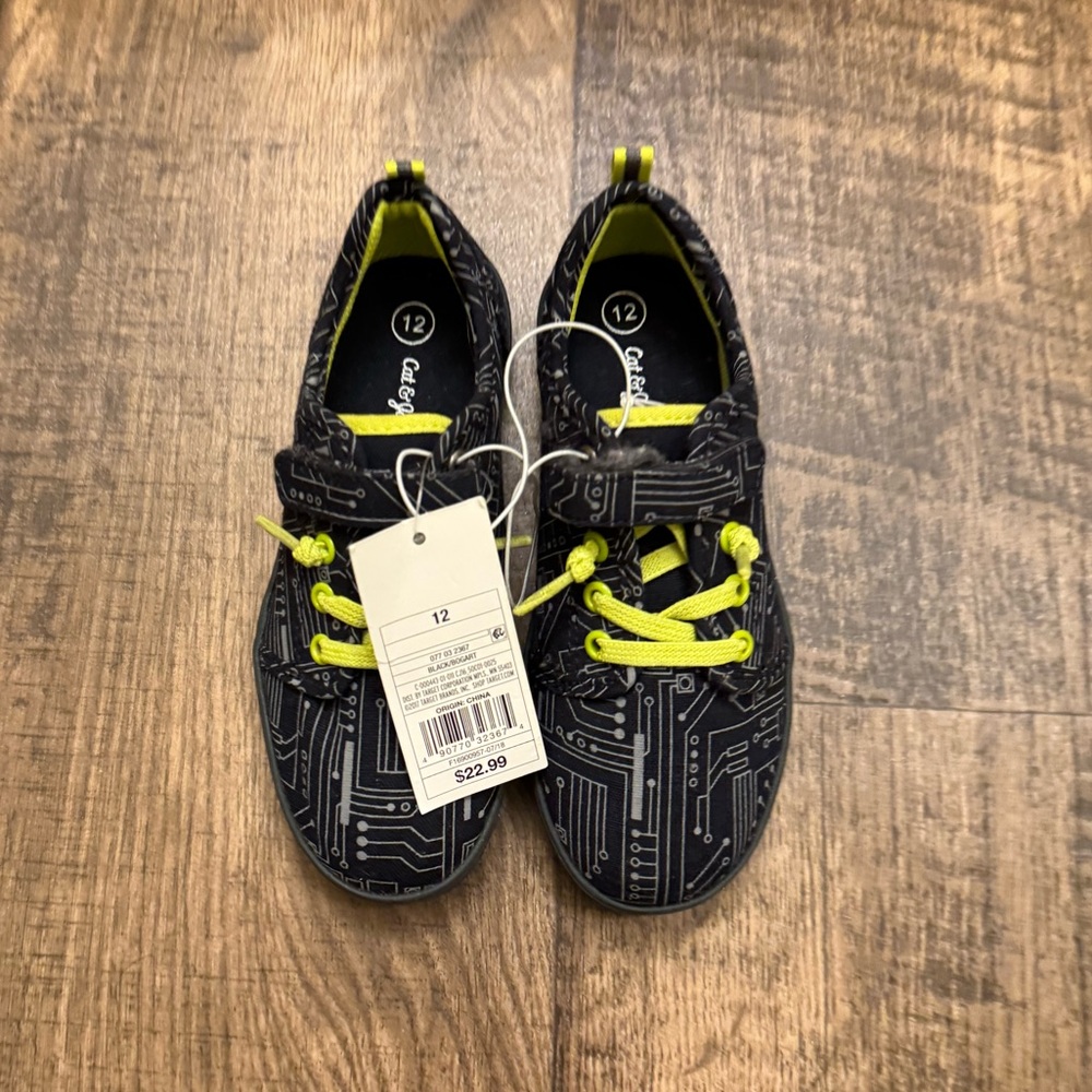 chic Black and Yellow Kids Shoes